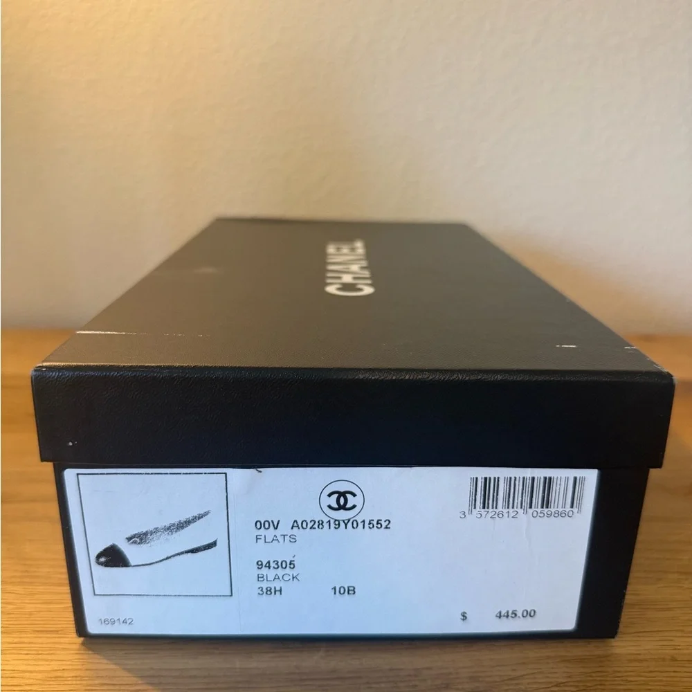 Chanel Black Flats Size 38
